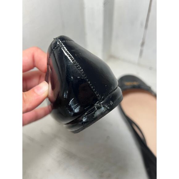 Prada Patent Leather Slip On Bow Detail Ballet Flats Black Women's Size 39 / 9 - Picture 5 of 6
